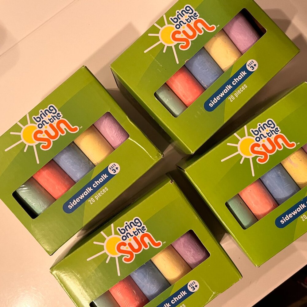 Four Boxes of Sidewalk Chalk (80 piece in total) / home/x/NEW‎